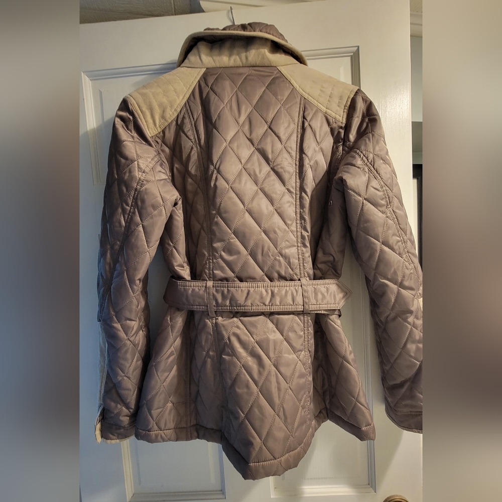 Vince Camuto Quilted Puffer Jacket - Taupe - Picture 3 of 5